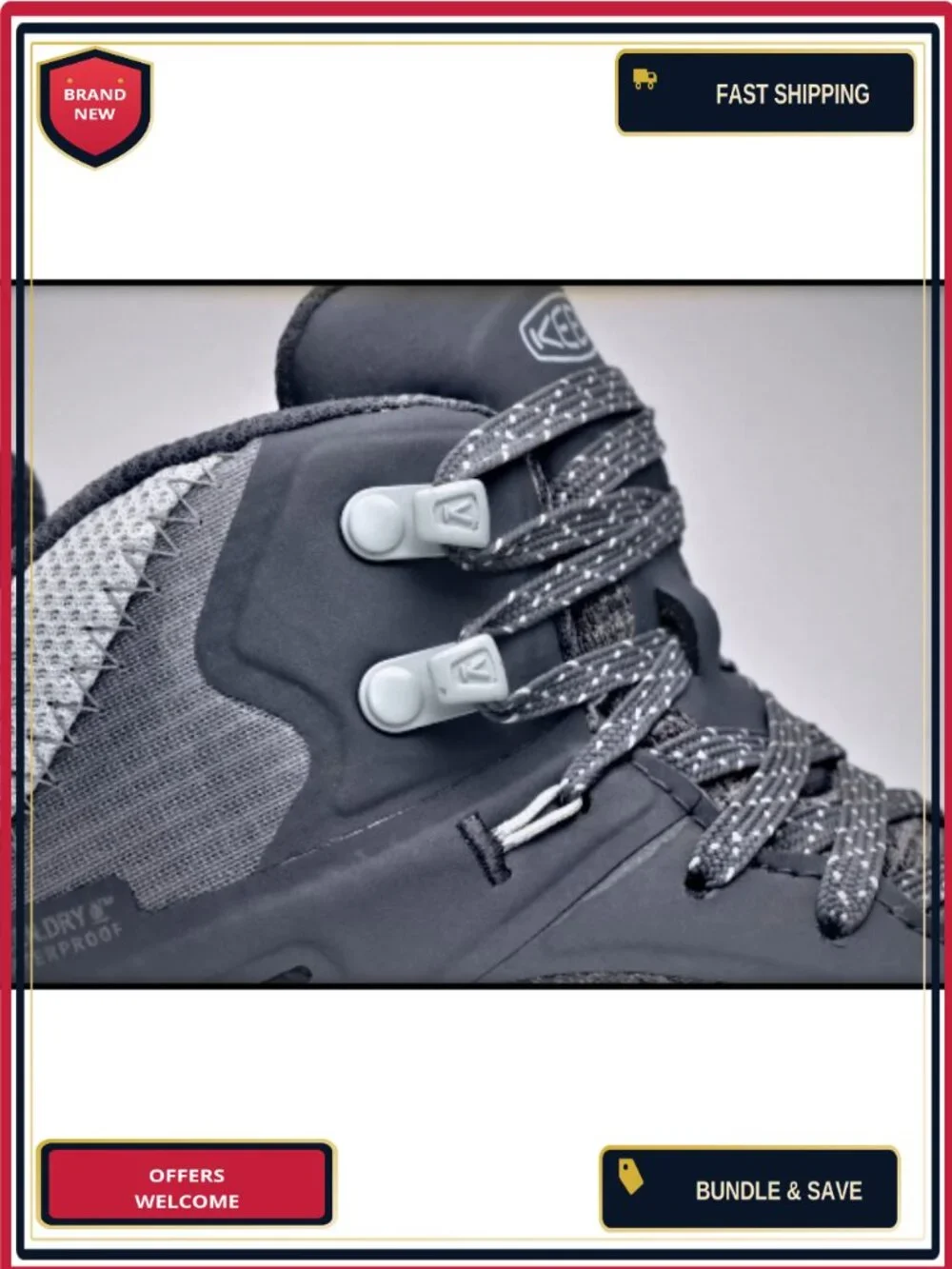 KEEN Hiking Boots Women's Waterproof Mid Ankle Lace Up Outdoor Comfort